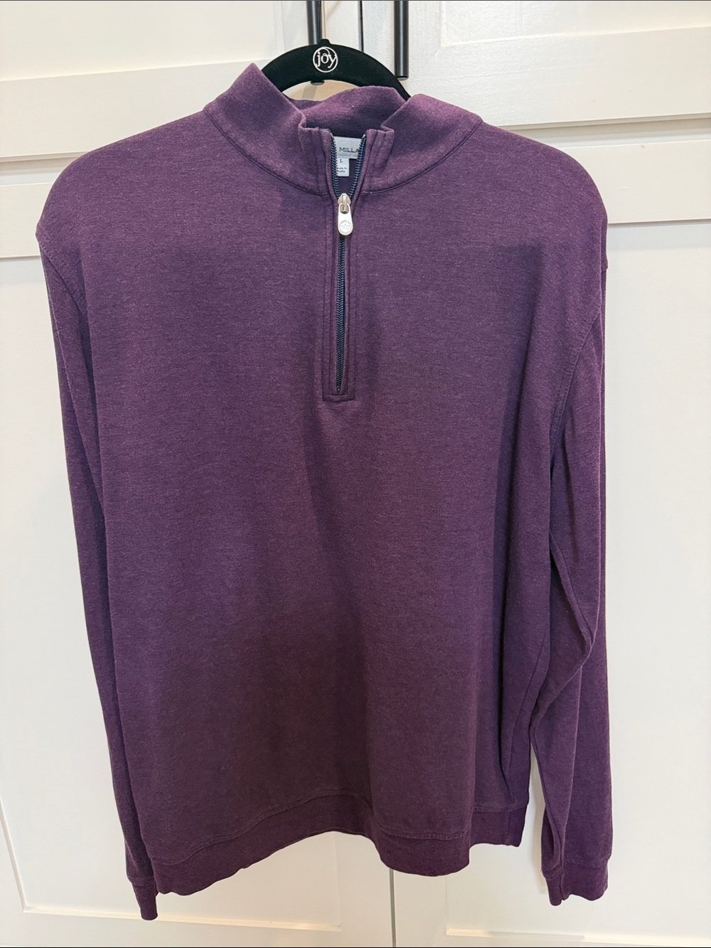 Peter Millar Men's Purple Half-Zip Sweater
